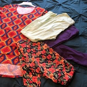 Lularoe bundle classic t leggings